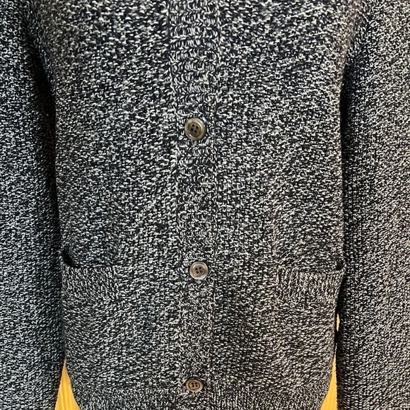 A.P.C. Rue Madame Paris Black & White Wool Cardigan Sz-S - Picture 5 of 7